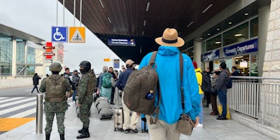 Security has been stepped up at airports in Ecuador following the coup (Photo: Sue Bryant)