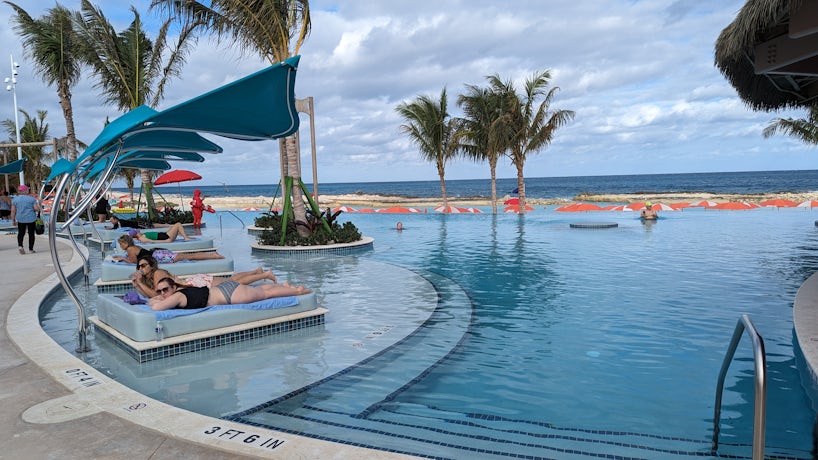 The pool at Hideaway Beach at Perfect Day at CocoCay. (Photo: Colleen McDaniel)