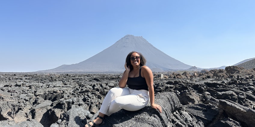 Jessica Poitevien visiting Fogo in Cape Verde with HX Expeditions (Photo: Jessica Poitevien)
