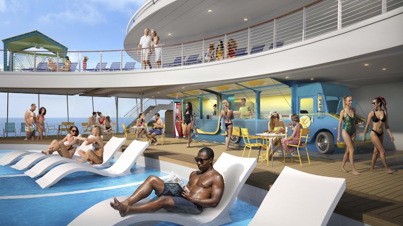 Rendering of the poolside food truck on Utopia of the Seas (Photo/Royal Caribbean)