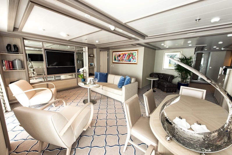 The Owner's Suite's Living Room on Silver Muse (Photo: Cruise Critic)