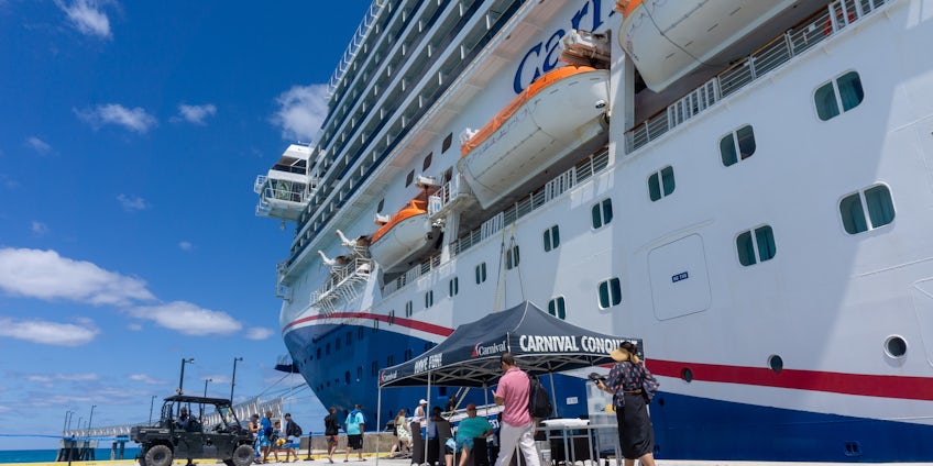 Carnival Conquest docked in Bimini, Bahamas on April 14, 2024 (Photo: Aaron Saunders)