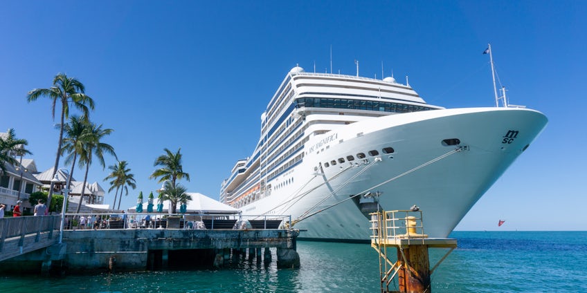 MSC Magnifica alongside in Key West, Forida (Photo: Aaron Saunders)