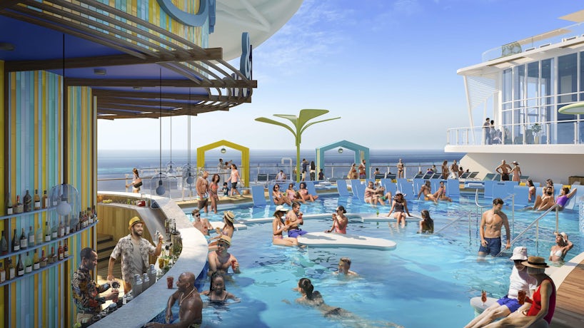 The Swim and Tonic Bar aboard Icon of the Seas (Rendering: Royal Caribbean)