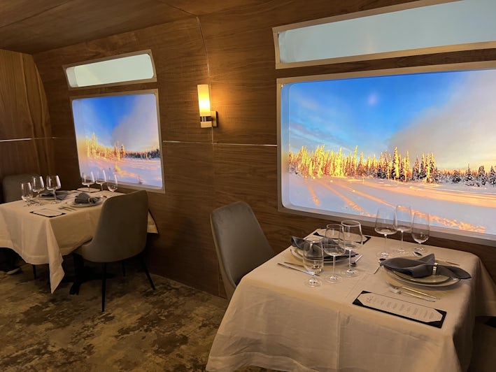 Prototype of Royal Caribbean's new immersive train-inspired dining experience (Photo: Jorge Oliver)