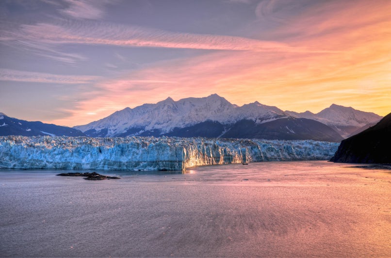 Hubbard Glacier at sunset