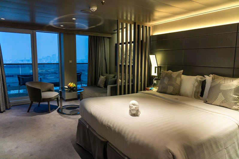 A Yacht Club Deluxe Balcony Suite aboard MSC World Europa (Photo: Aaron Saunders)