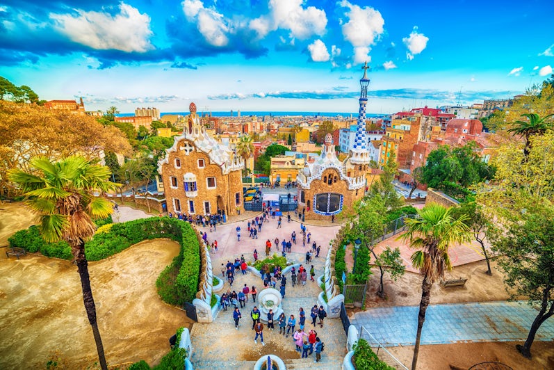 Image: Aerial view of Park Guell, designed by Antoni Gaudi, Barcelona, Catalonia, Spain (Photo: krivinis/Shutterstock)