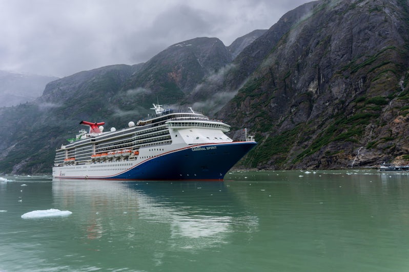 Carnival Spirit in Tracy Arm Fjord on July 18, 2022 (Photo?Aaron Saunders)