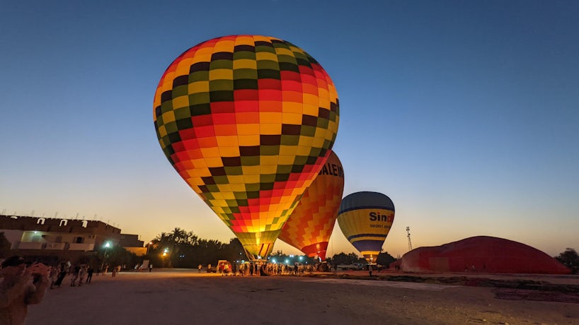 Embarking on a sunrise hot air balloon excursion over the Valley of the Kings (Photo: Colleen McDaniel)