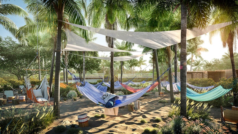 The Beach Club during the day (Image: Virgin Voyages)