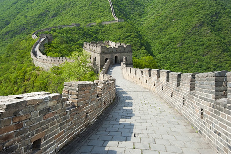 Great wall of china during summer months