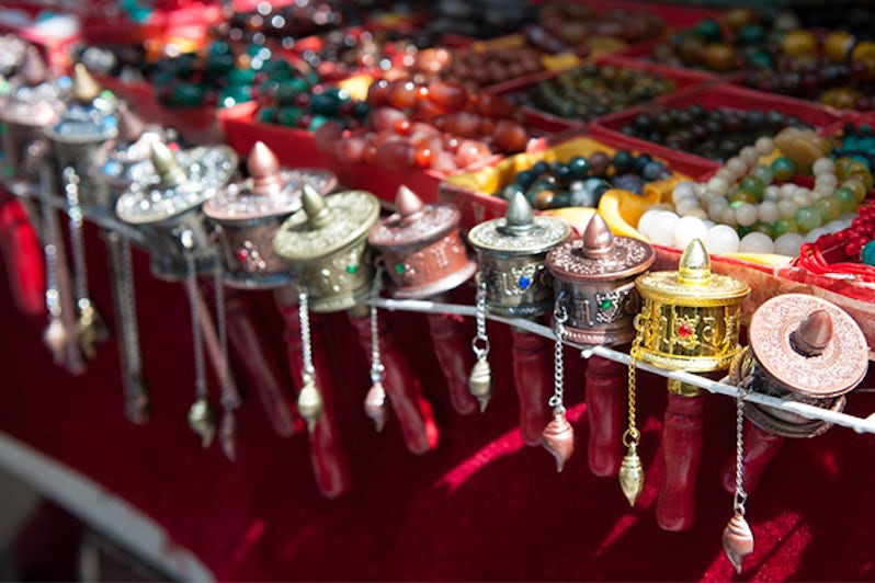 Small prayer wheels and beads