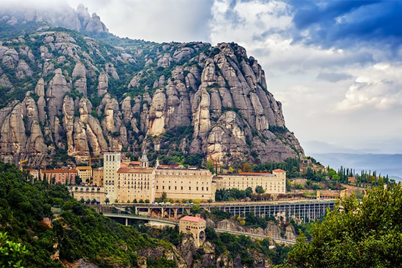 Santa Maria de Montserrat monastery in the mountains