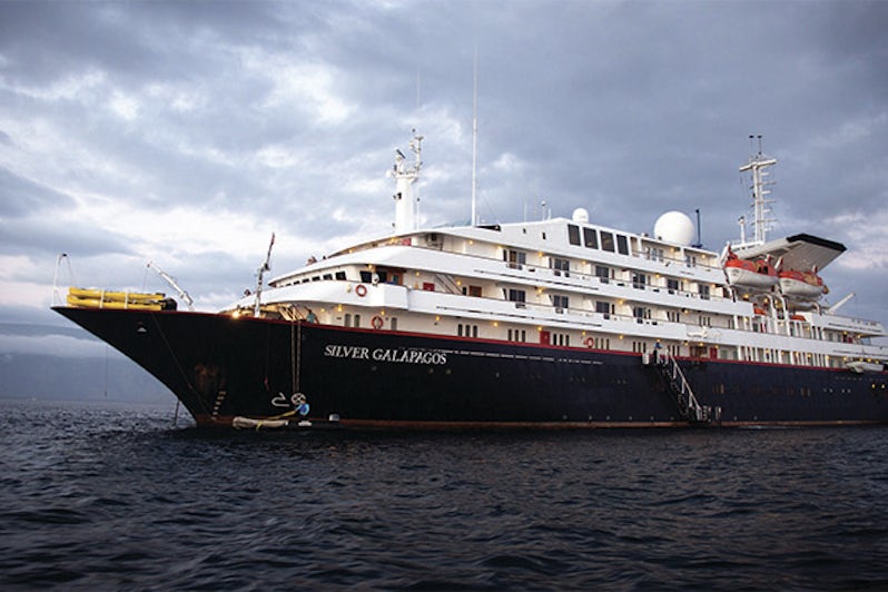 Silver Galapagos ship at sea