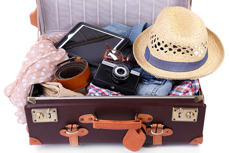 Packing suitcase for voluntourism cruise