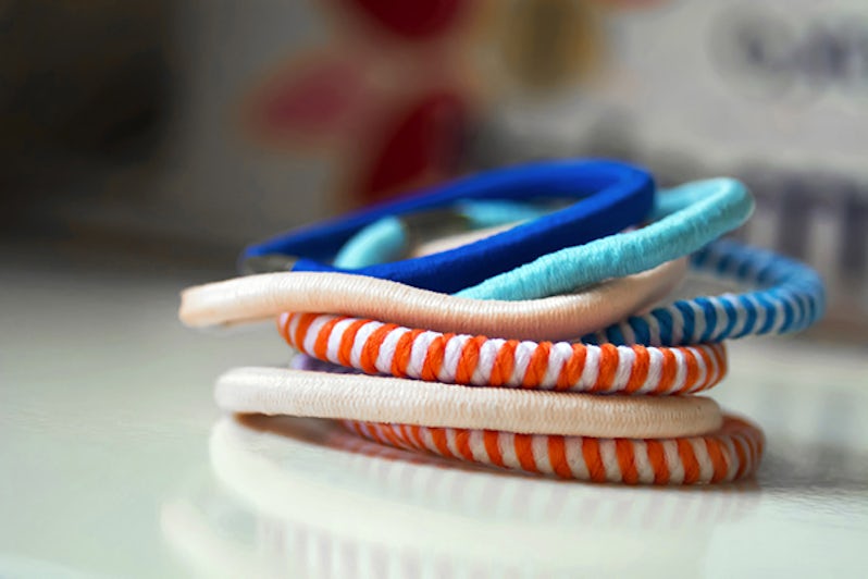 Colorful hair ties of different colors