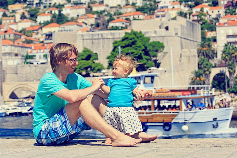 Father and daughter in Croatia