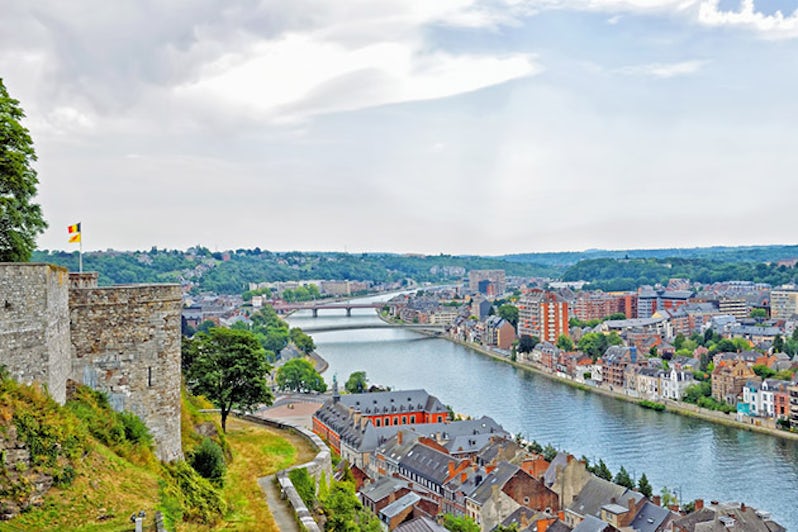panoramic view of city Namur, Belgium