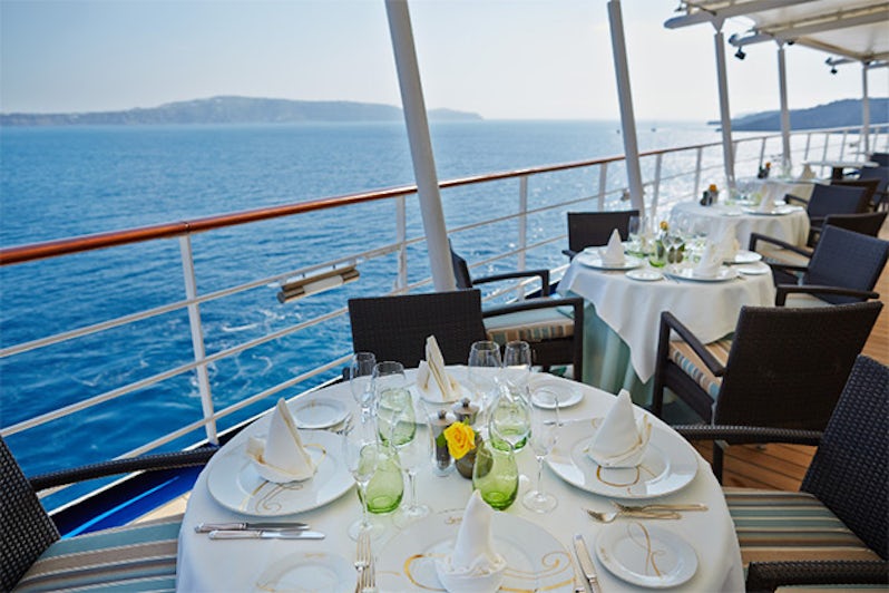 Al fresco dining on Regent's Seven Seas Mariner