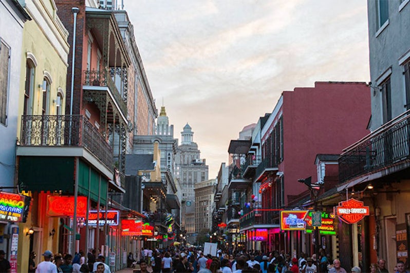 The French Quarter at dusk