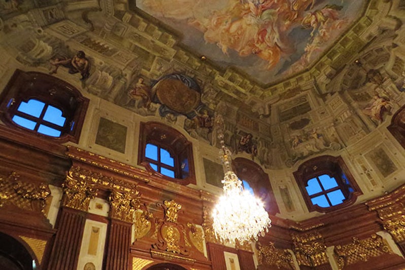 Interior shot of the Belvedere Palace