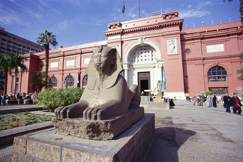 Exterior view of the Egyptian Museum in Cairo, Egypt, Africa