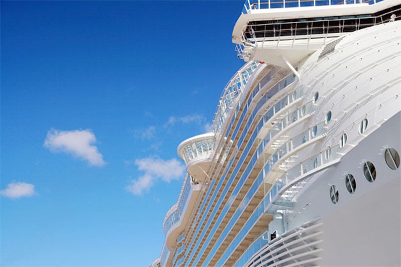 Side view of a large cruise ship