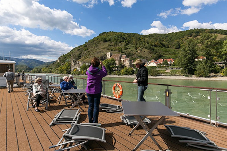 Vacationers on a Viking Gullveig cruise