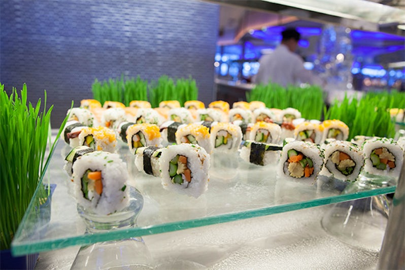 Sushi at The Oceanview Cafe onboard Celebrity Eclipse