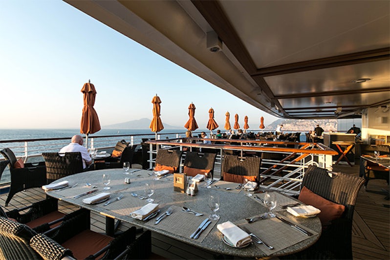 The Terrace Cafe onboard an Oceania cruise ship.
