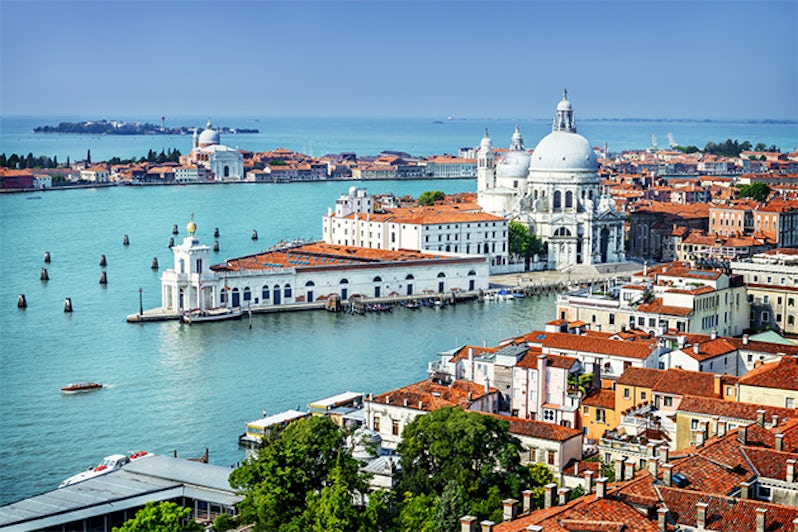 Aerial view of Venice, Italy.