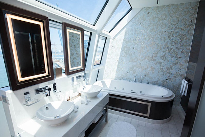 The Reflection Suite bathroom onboard Celebrity Reflection.