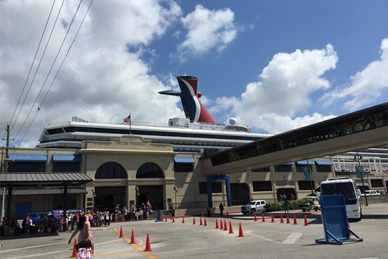 Carnival Ship Docked at the Galveston Cruise Terminal