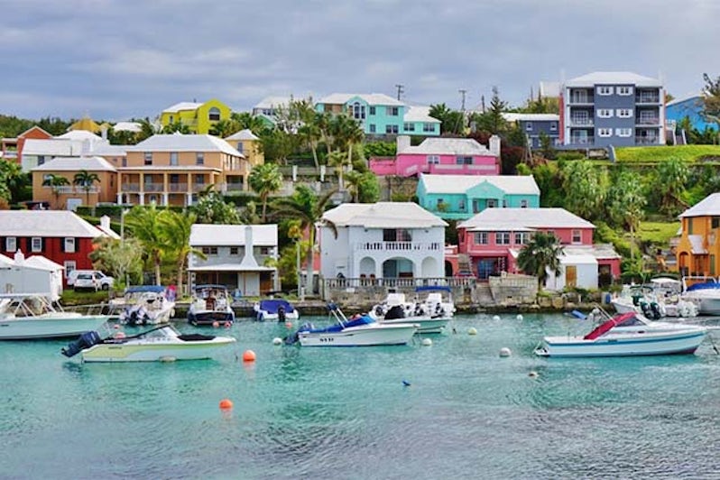 The colorful village of Flatts, Bermuda. 