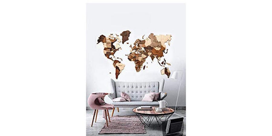 3D Wooden Wall Map With Engraving (Photo: Amazon) 3D Wooden Wall Map With Engraving (Photo: Amazon)