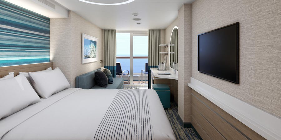 Balcony Cabin on Mardis Gras (Image: Carnival Cruise Line) Balcony Cabin on Mardis Gras (Image: Carnival Cruise Line)