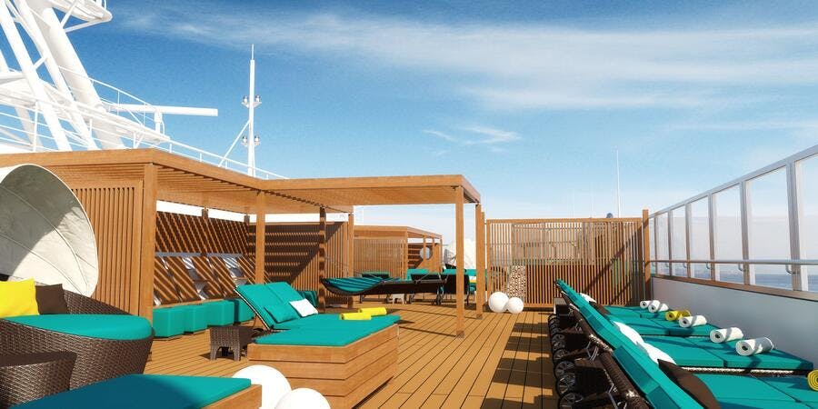 The Serenity Deck on Carnival Sunrise (Photo: Carnival Cruise Line) The Serenity Deck on Carnival Sunrise (Photo: Carnival Cruise Line)