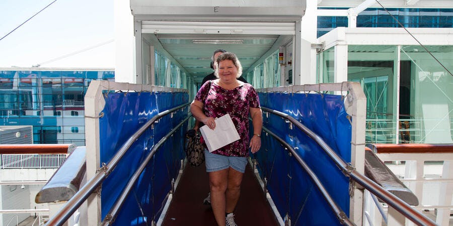 Boarding Area on Carnival Glory Boarding Area on Carnival Glory