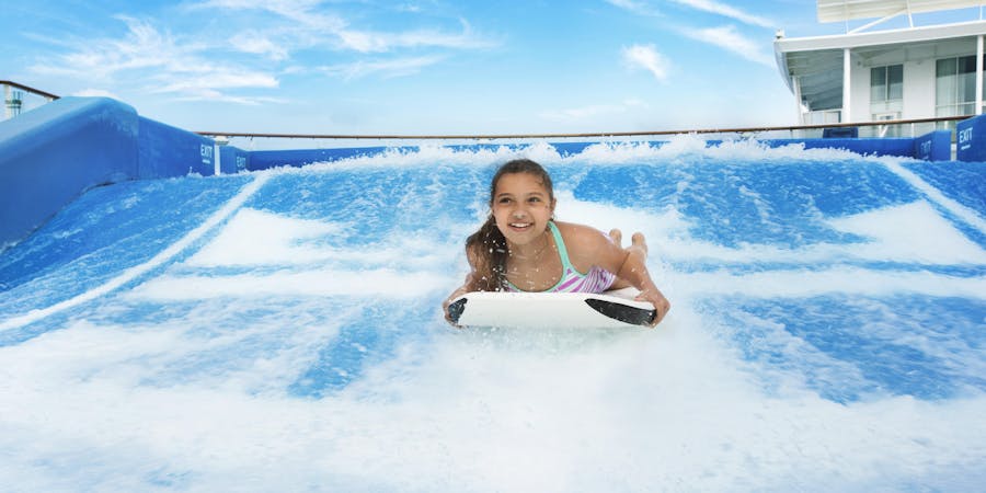 Royal Caribbean's Flowrider Surf Simulator (Photo: Royal Caribbean International) Royal Caribbean's Flowrider Surf Simulator (Photo: Royal Caribbean International)
