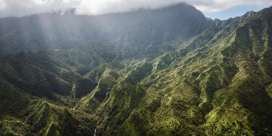 The Heart of Kauai, The Aerial View of Mount Waialeale (Photo: Hotaik Sung/Shutterstock) The Heart of Kauai, The Aerial View of Mount Waialeale (Photo: Hotaik Sung/Shutterstock)