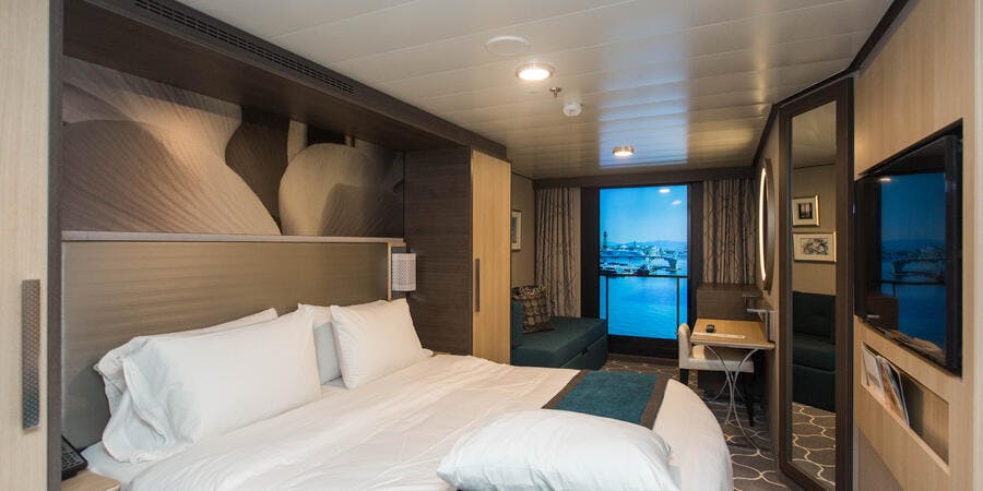 Interior Virtual Balcony Cabin on Harmony of the Seas (Photo: Cruise Critic) Interior Virtual Balcony Cabin on Harmony of the Seas (Photo: Cruise Critic)