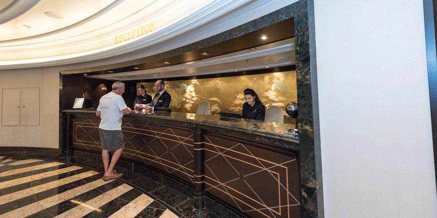 Visit the guest services desk on your ship to report lost luggage (Photo: Cruise Critic) Visit the guest services desk on your ship to report lost luggage (Photo: Cruise Critic)