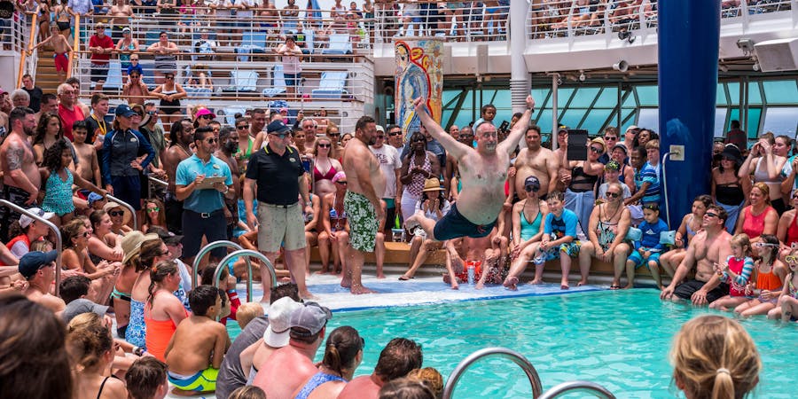 Belly Flop Contest on Adventure of the Seas (Photo: Cruise Critic) Belly Flop Contest on Adventure of the Seas (Photo: Cruise Critic)