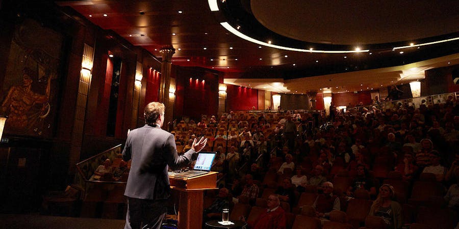 Insights Programme Lecture in Illuminations (Photo: Cunard Cruise Line) Insights Programme Lecture in Illuminations (Photo: Cunard Cruise Line)