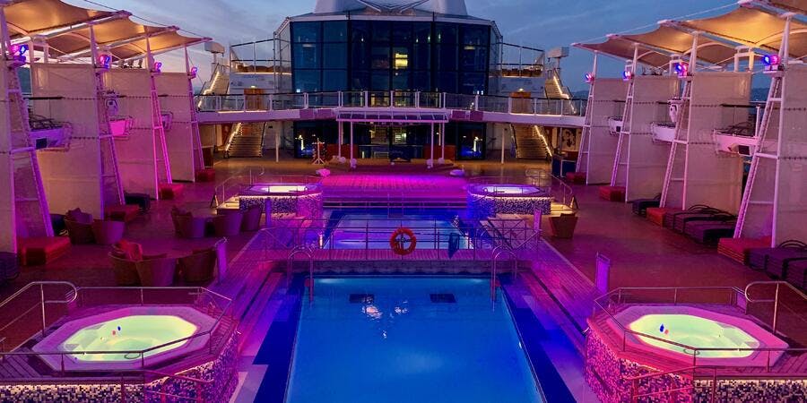 Celebrity Eclipse pool (Photo: Louise Goldsbury) Celebrity Eclipse pool (Photo: Louise Goldsbury)
