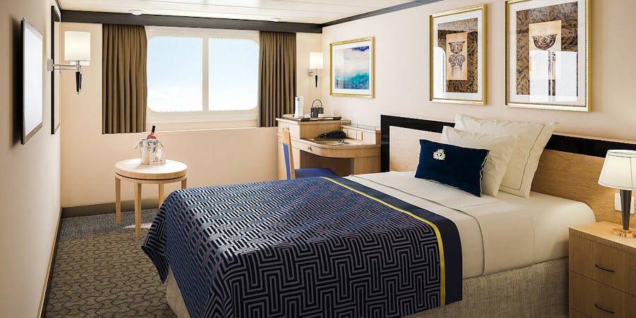 Cunard Single Stateroom (Photo: Cunard) Cunard Single Stateroom (Photo: Cunard)