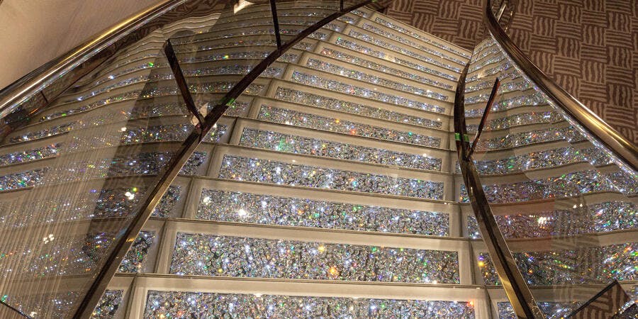 Swarovski Crystal Staircase on MSC Divina (Photo: Cruise Critic) Swarovski Crystal Staircase on MSC Divina (Photo: Cruise Critic)