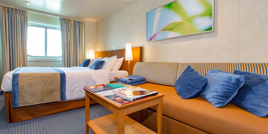 The Deluxe Ocean-View Cabin on Carnival Vista (Photo: Cruise Critic) The Deluxe Ocean-View Cabin on Carnival Vista (Photo: Cruise Critic)