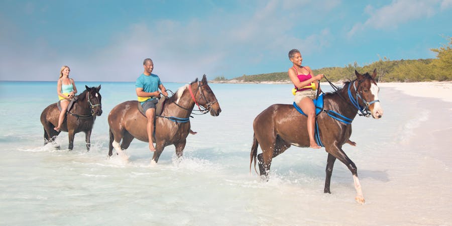 Half Moon Cay Horseback Riding (Photo: Holland America) Half Moon Cay Horseback Riding (Photo: Holland America)